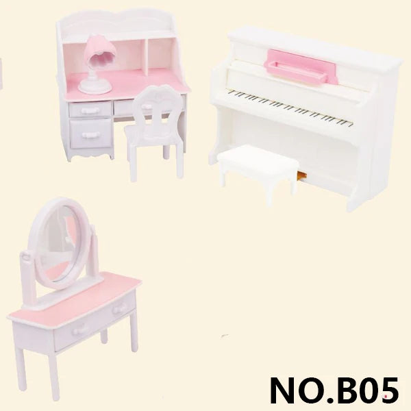 DIY Miniatura Doll House Children Furniture 1:12 Forest Animal Family Villa Furniture Doll