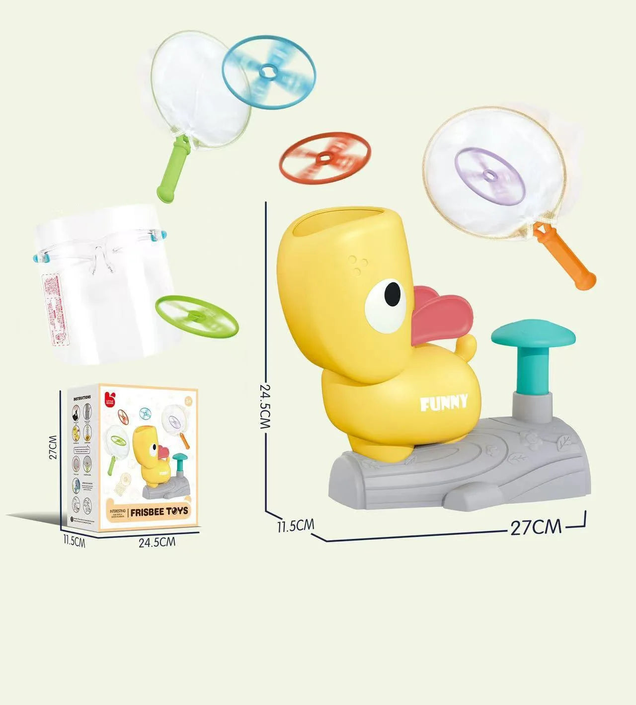 Flying Disc Air Rocket Launcher Saucer Outdoor Soaring Propeller Garden Game Novel Children