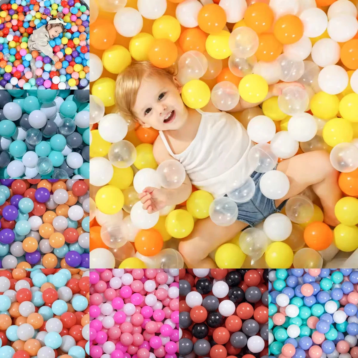 NEW 100Pcs Colors Baby Plastic Balls Children Eco-Friendly Funny Water Pool Ocean Wave Ball