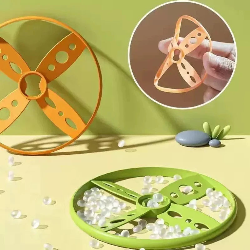 Flying Disc Air Rocket Launcher Saucer Outdoor Soaring Propeller Garden Game Novel Children