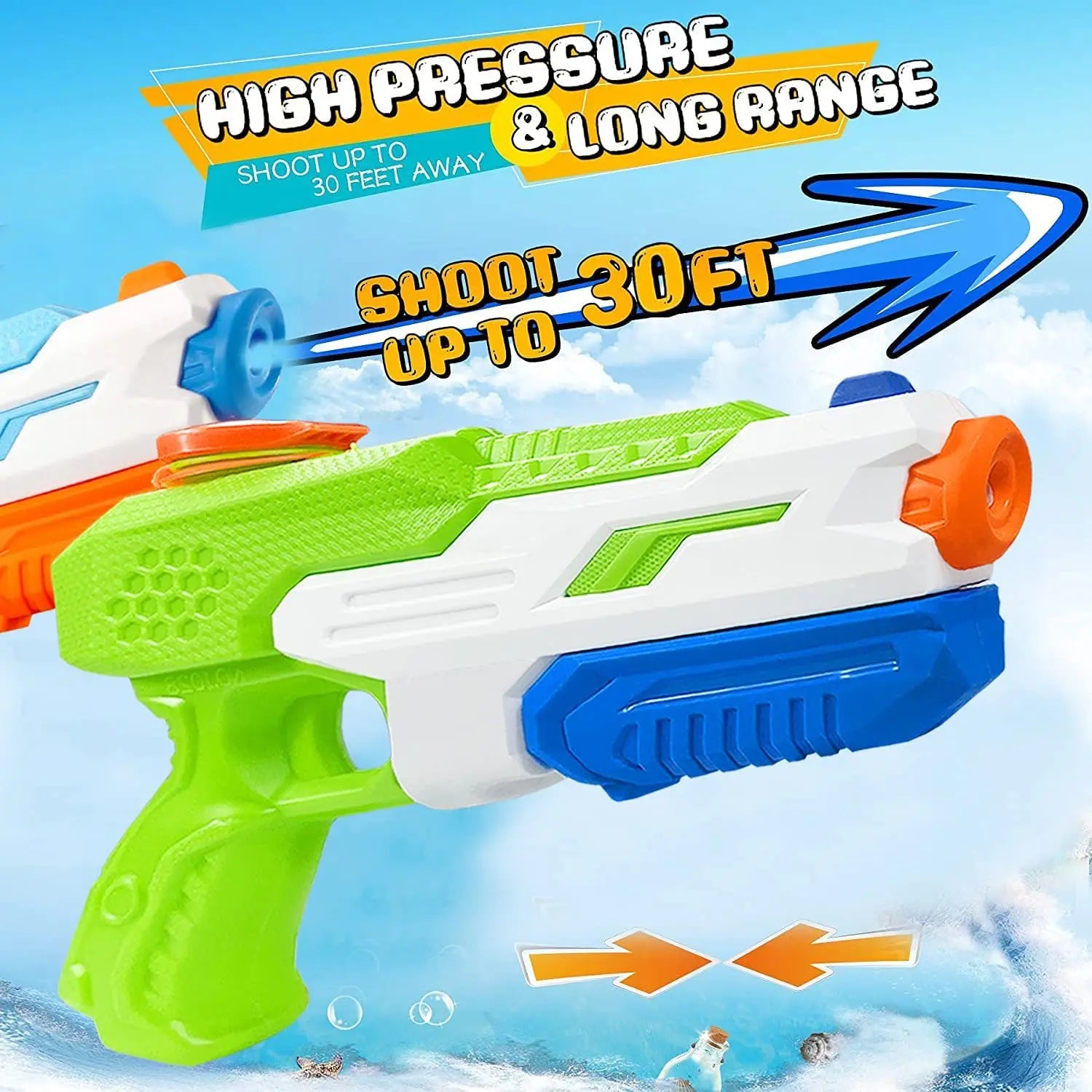 Water Guns Summer Soaker Squirt Guns 600CC for kids Boys Girls Adults Outdoor Toy for Swimming Pool
