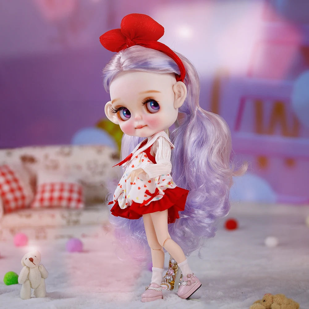 Ooak Cute Buns Baby ICY DBS Blyth Doll Carved Lips Matte Face 1/6 BJD Azone S Anime Girl