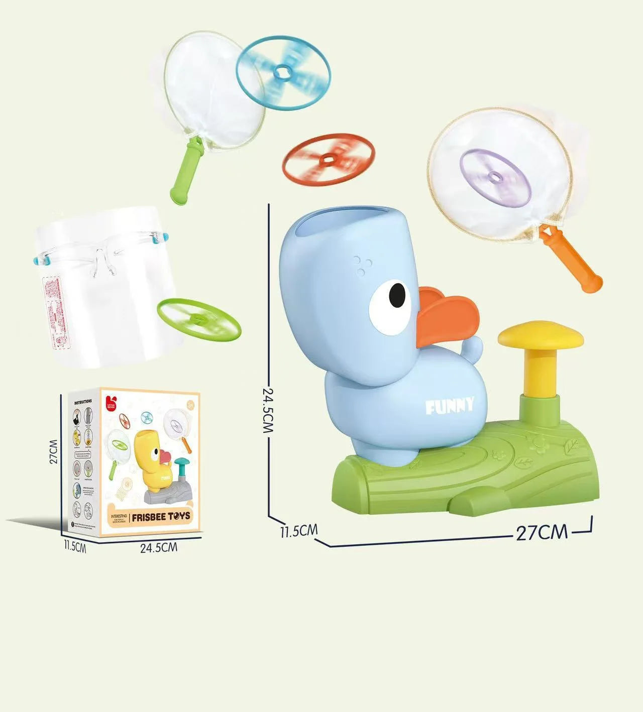 Flying Disc Air Rocket Launcher Saucer Outdoor Soaring Propeller Garden Game Novel Children