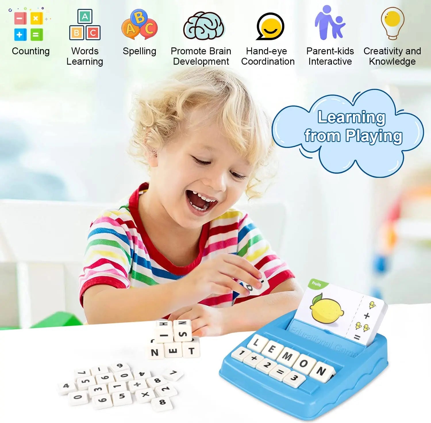 Children's educational toys supporting alphabet arithmetic games for boys girls 4-12 years old