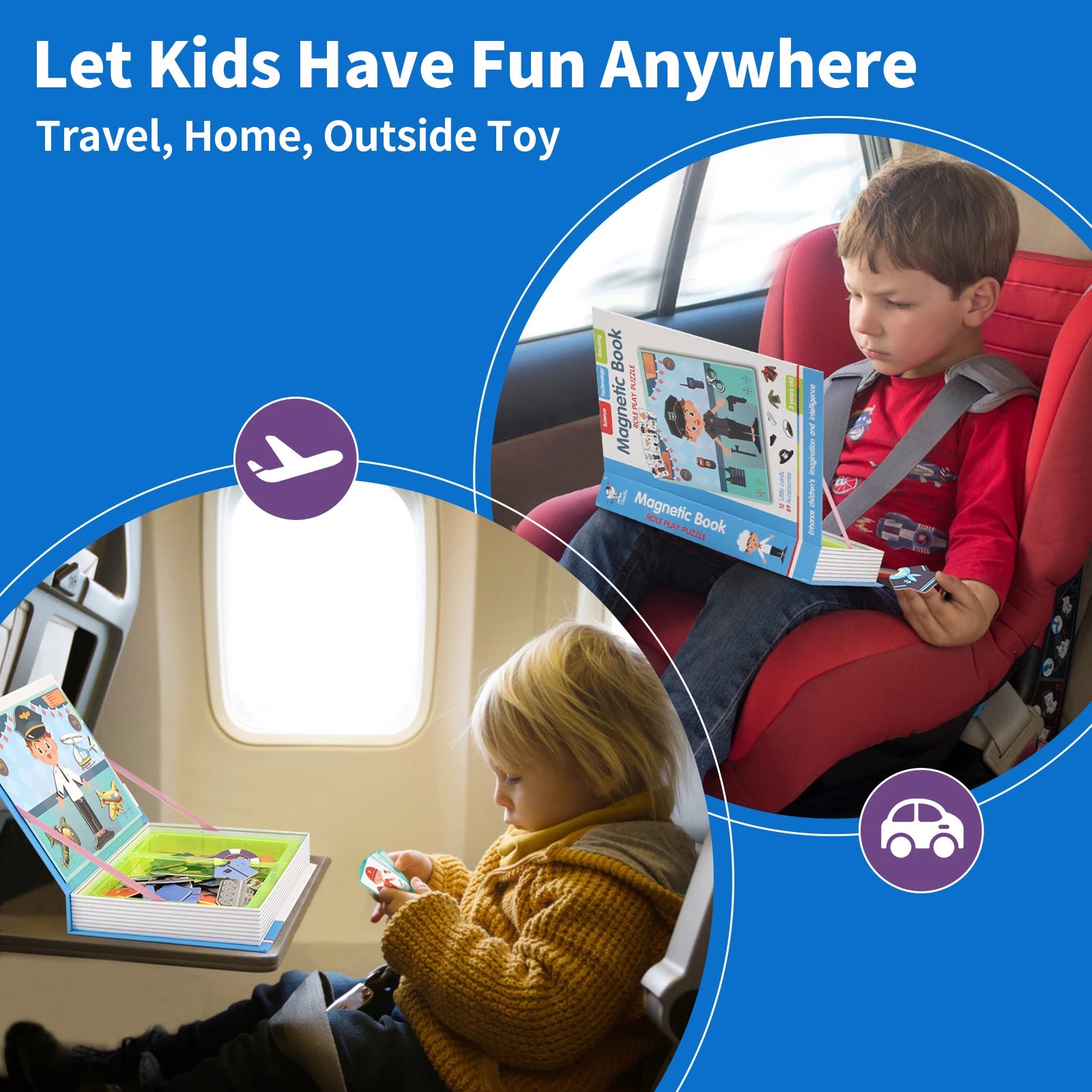 Funny Children's Intelligent Magnetic Book 3D Cartoon Puzzles Jigsaw Brain Training Game Educational