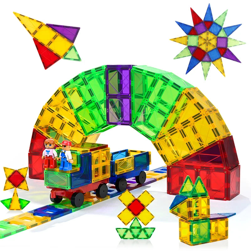 Magplayer Magnetic Building Blocks Construction Strong Magnet Tiles Children Montessori