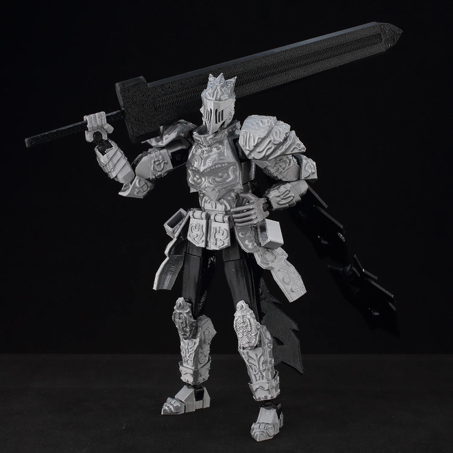 9L3D Lucky13 Silver Armor Knight Action Figure Dummy13 with TripleWeapon T13 Multi-Jointed