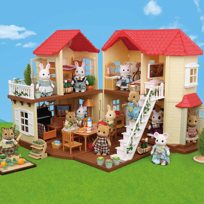 DIY Miniatura Doll House Children Furniture 1:12 Forest Animal Family Villa Furniture Doll