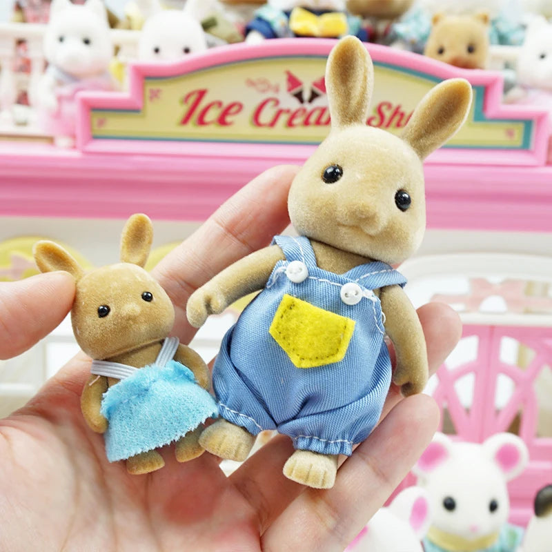 DIY Miniatura Doll House Children Furniture 1:12 Forest Animal Family Villa Furniture Doll