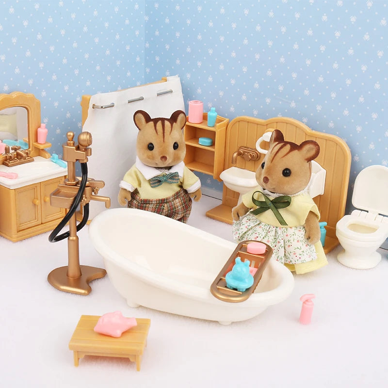 DIY Miniatura Doll House Children Furniture 1:12 Forest Animal Family Villa Furniture Doll