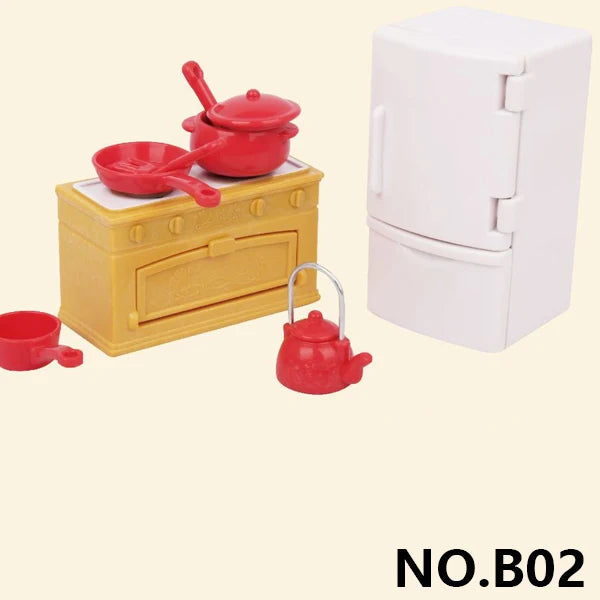 DIY Miniatura Doll House Children Furniture 1:12 Forest Animal Family Villa Furniture Doll