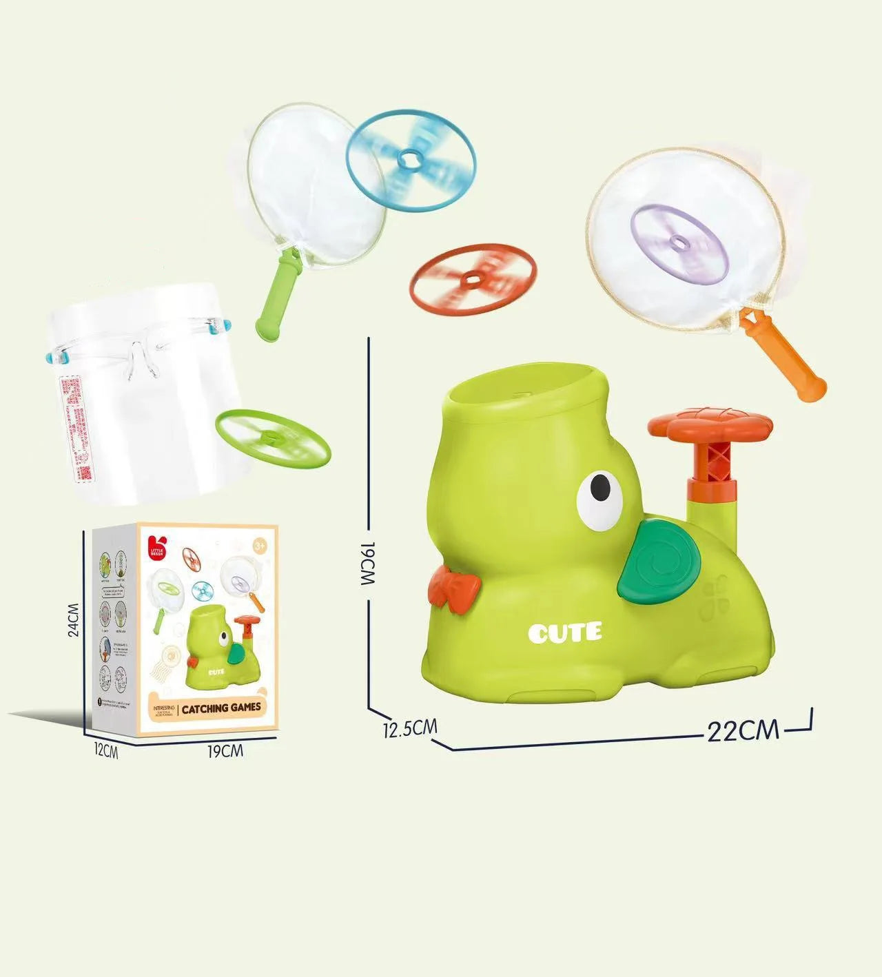 Flying Disc Air Rocket Launcher Saucer Outdoor Soaring Propeller Garden Game Novel Children