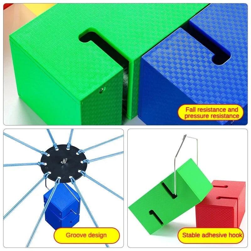 Outdoor Games Kids Toys Boys Girls Sensory System Training Adult Build Tower Block Together Team Building