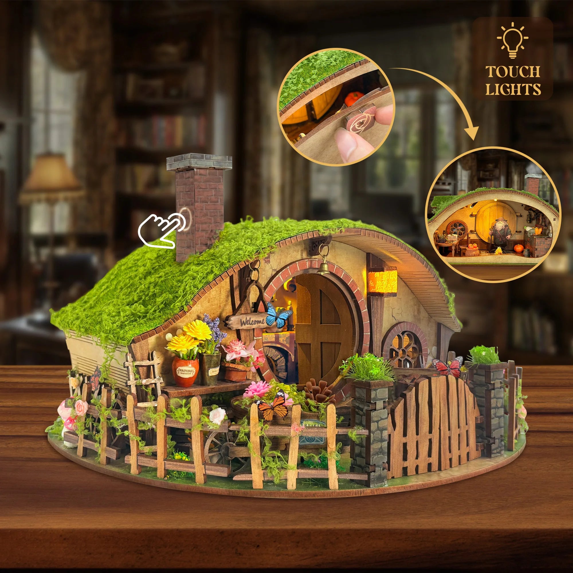 NEW DIY Wooden Magic Ring Casa Doll Houses Miniature Model Kits Handmade Dollhouse