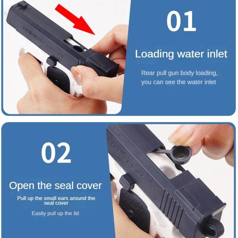 Summer Water Gun High-pressure Large-capacity Full Automatic Shooting Children Beach Swimm Pool