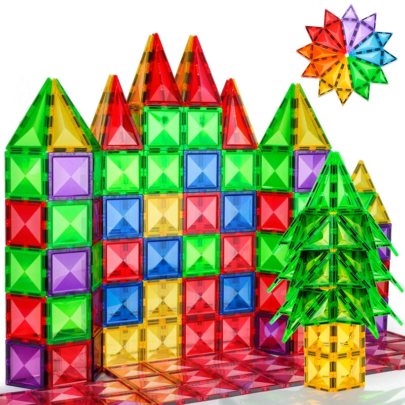 Magplayer Magnetic Building Blocks Construction Strong Magnet Tiles Children Montessori