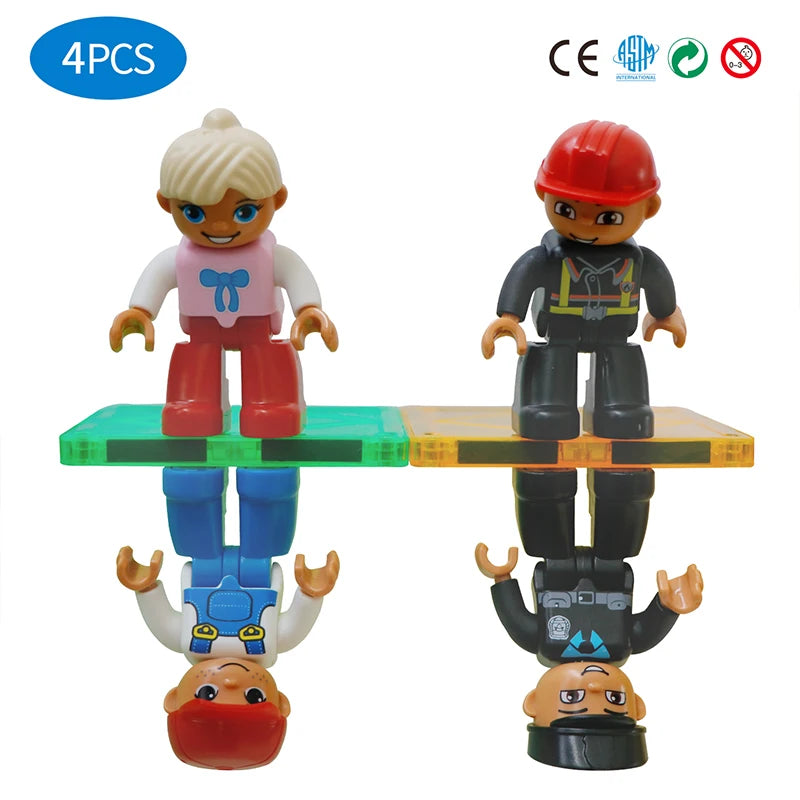 Magplayer Magnetic Building Blocks Construction Strong Magnet Tiles Children Montessori