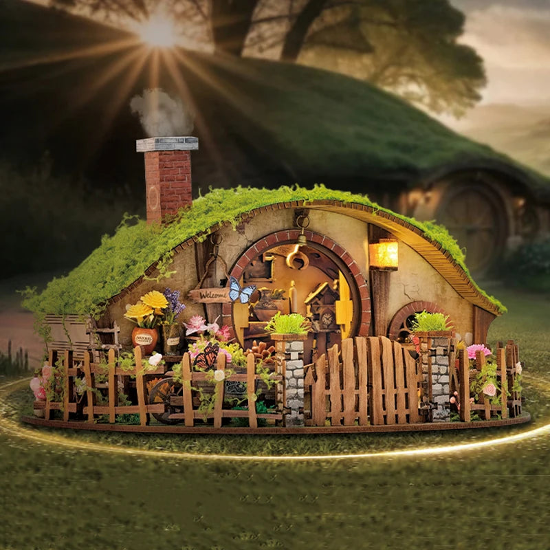 NEW DIY Wooden Magic Ring Casa Doll Houses Miniature Model Kits Handmade Dollhouse